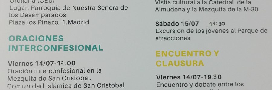 Ha concluido la I SEMANA RELIGIONES POR LA PAZ EN SAN CRISTÓBAL